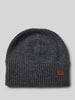 Barts Beanie mit Label-Applikation Modell 'LACKE' Anthrazit