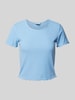 Only Regular Fit T-Shirt mit Viskose-Anteil Rauchblau