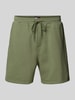 Tommy Jeans Regular fit sweatshorts van katoenmix Olijfgroen
