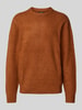 MCNEAL Regular Fit Strickpullover mit Rundhalsausschnitt Cognac Melange