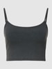 REVIEW Crop Top in Ripp-Optik Anthrazit