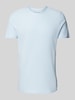MCNEAL T-Shirt mit geripptem Rundhalsausschnitt Hellblau