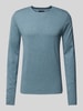 Christian Berg Men Gebreide pullover met ronde hals Metallic turquoise gemêlee