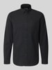 SELECTED HOMME Regular fit vrijetijdsoverhemd van katoenmix, model 'REGRICK' Zwart