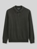 Marc O'Polo Sweter o kroju regular fit z mieszanki bawełny i żywej wełny Ciemnobrązowy