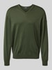 MAERZ Muenchen Gebreide pullover van merinowol Olijfgroen