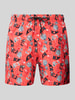 Jack & Jones Regular Fit Badeshorts mit Gesäßtasche Modell 'MAUI' Pink
