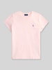 Polo Ralph Lauren Regular Fit T-Shirt aus reiner Baumwolle Hellrosa