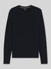BOSS Regular Fit Strickpullover aus Schurwoll-Kaschmir-Mix Modell 'HETICO' Marine