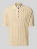 Jack & Jones Premium Poloshirt in gebreide look, model 'MASON' Cognac