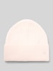 CK Calvin Klein Wollen muts in gebreide look, model 'metal' Lichtroze