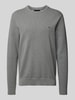 Tommy Hilfiger Strickpullover mit Logo-Stitching Hellgrau