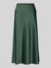YAS Spódnica midi z plisami model ‘PELLA’ Ciemnozielony