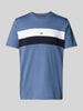 Christian Berg Men T-Shirt mit Label-Print Jeansblau