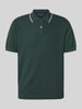 Christian Berg Men regular fit poloshirt met contrasterende bies Flessengroen