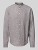 Casual Friday Slim fit vrijetijdsoverhemd van linnen, model 'Anton' Donkerbruin