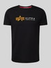 Alpha Industries T-Shirt mit Label-Print Black