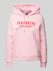 Tommy Jeans Regular Fit Hoodie mit Label-Print Pink