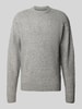JACK & JONES Sweter z dzianiny z okrągłym dekoltem model 'SOHO OLLIE' Jasnoszary melanż