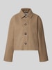 PIECES Loose Fit Kurzmantel mit Umlegekragen Modell 'AYA' Beige