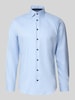 Christian Berg Men Regular Fit Business-Hemd mit Kentkragen Bleu