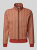 Lacoste Sweatjacke mit Logo-Badge Rostrot