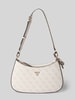 GUESS Schultertasche mit Logo-Print Weiss