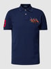 Polo Ralph Lauren Custom slim fit poloshirt met motiefstitching Marineblauw