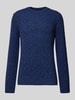 RAGMAN Gebreide pullover met structuurmotief Marineblauw