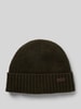 Barbour Beanie mit Label-Badge Dunkelgruen