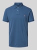 Polo Ralph Lauren Koszulka polo o kroju custom slim fit z wyhaftowanym logo Jeansowy niebieski