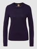 BOSS Longsleeve van hoogwaardige scheerwol, model 'FEGANAS' Prune