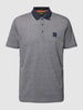 BOSS Orange Slim Fit Poloshirt mit Label-Patch Modell 'Oxford' Marineblau