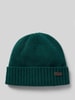 Barbour Beanie mit Label-Badge Gruen