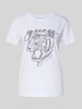 Guess T-shirt z nadrukiem z motywem model ‘TIGER FACE’ Biały