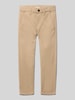 s.Oliver RED LABEL Slim fit Chino van Katoenmix Model 'BRAD' Beige