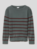 Name It Gebreide pullover met streepmotief Donkergroen