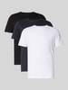 SELECTED HOMME Regular fit T-shirt van puur katoen in een set van 3 stuks Wit