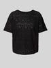 Pieces Regular Fit T-Shirt mit Ausbrenner-Effekt Modell 'ABBY' Black