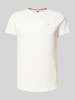 Tommy Jeans T-Shirt mit Logo-Stitching Offwhite