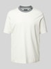 Emporio Armani T-Shirt mit Label-Stitching Offwhite