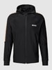 BOSS Green Sweatjacke mit Label-Print Modell 'Sicon' Schwarz
