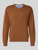 Fynch-Hatton Strickpullover mit Logo-Detail Mittelbraun