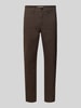 SELECTED HOMME Chinosy o kroju slim fit z mieszanki bawełny model ‘175 BRUSHED’ Ciemnobrązowy