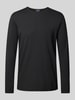 OLYMP Level Five Slim Fit Langarmshirt aus Baumwoll-Mix Black