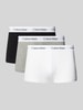 Calvin Klein Underwear Trunks aus Viskose mit Label-Bund im 3er-Pack Weiss