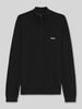 BOSS Green Regular Fit Pullover mit Schurwoll-Anteil Modell 'KN_Momentum-X QZ' Black