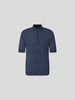 Lardini Poloshirt aus Leinen Dunkelblau