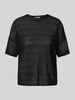 Milano Italy Gebreid shirt met ronde hals Zwart