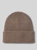 someday. Beanie met viscose model 'Beky' Taupe gemêleerd